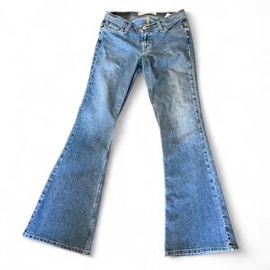 y2k vintage express jeans medium wash low rise flared